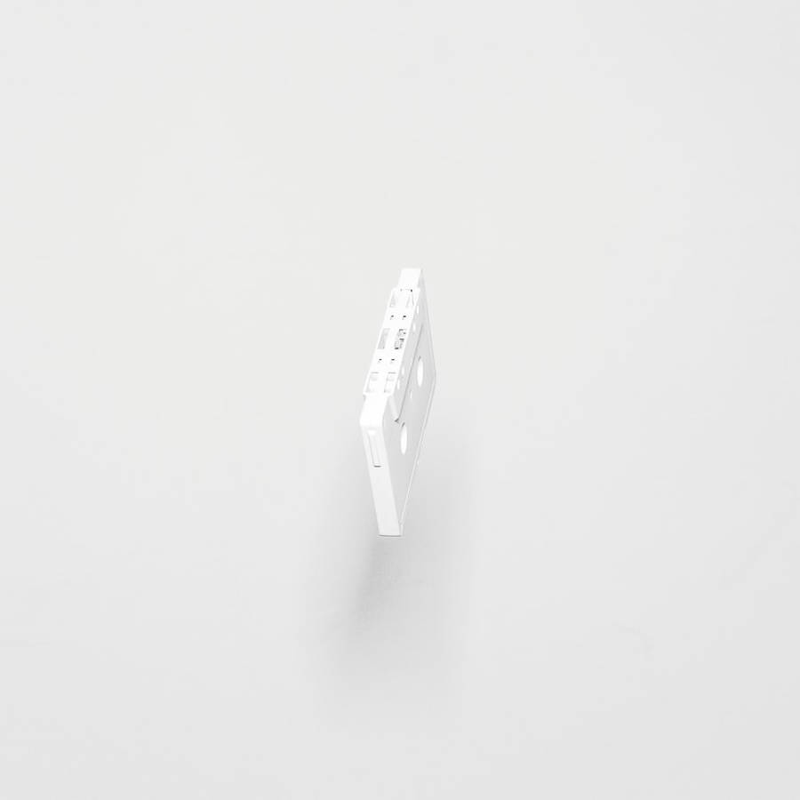Simple Clean White Cassette Tape Wallpaper