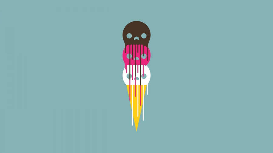 Simple Hd Colorful Skulls Wallpaper