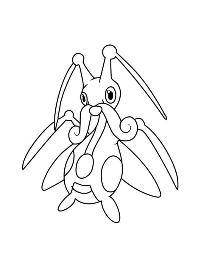 Simple Outline Of Kricketune Pokemon Wallpaper