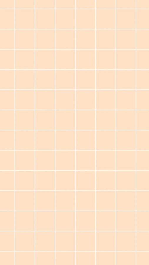 Simple Peach And White Grid Aesthetic Wallpaper