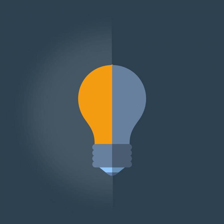 Simple Phone Bulb Digital Art Wallpaper