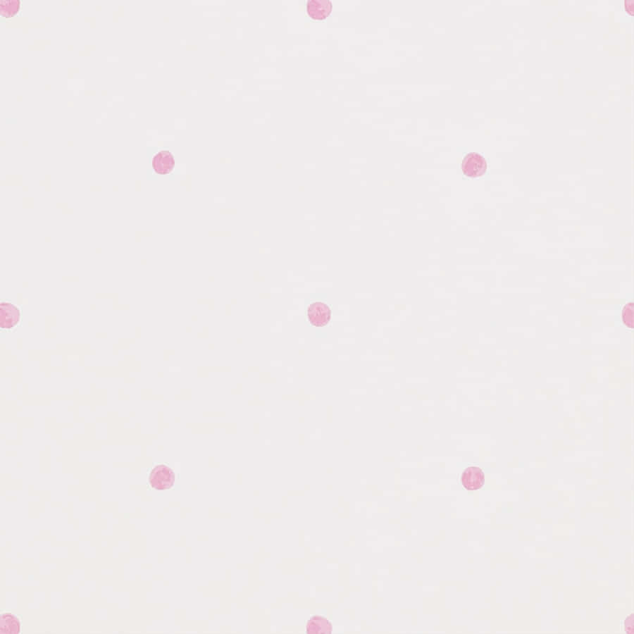 Simple Pink And White Polk Dot With Wide Gap Wallpaper