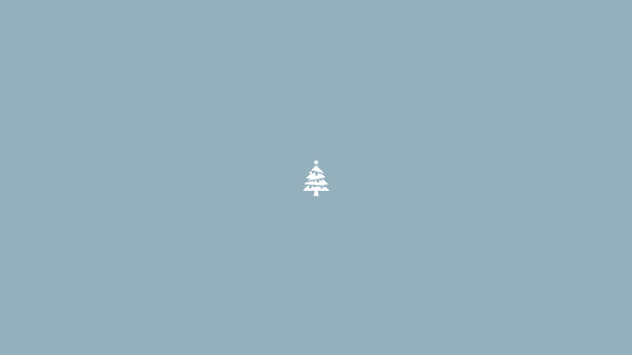 Simple Tiny White Christmas Tree Ipad Wallpaper