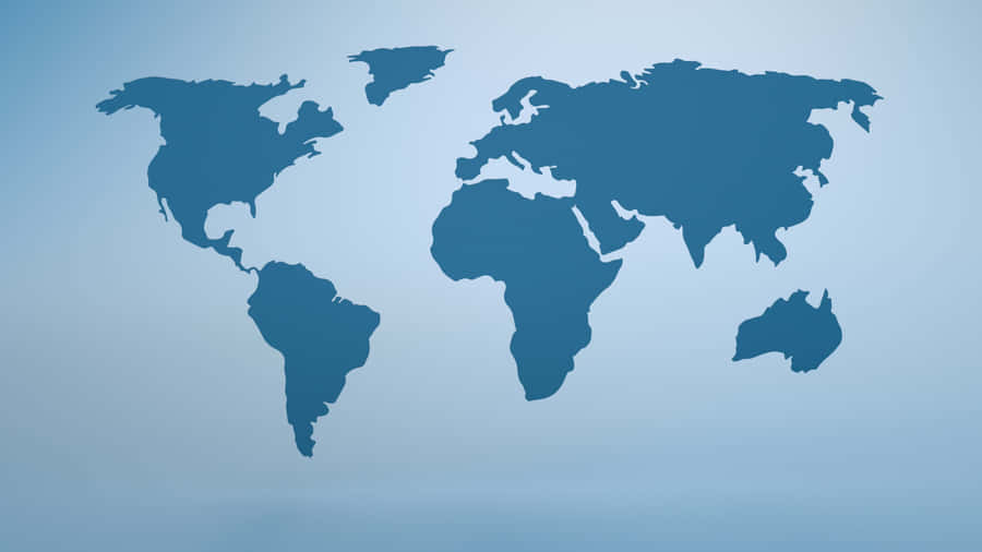 Simplified World Map Desktop Background Wallpaper