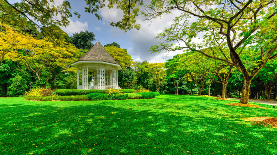 Singapore Botanic Gardens Bandstand Pavilion Wallpaper