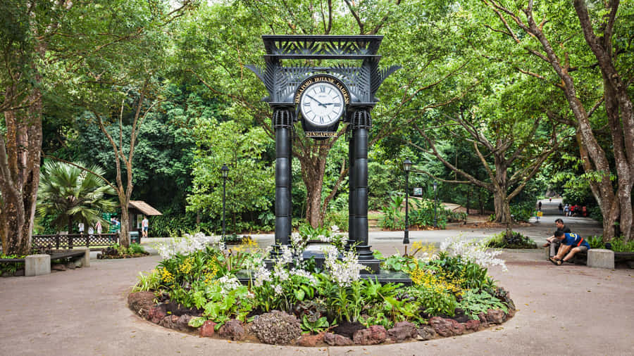 Singapore_ Botanic_ Gardens_ Clock_ Tower Wallpaper