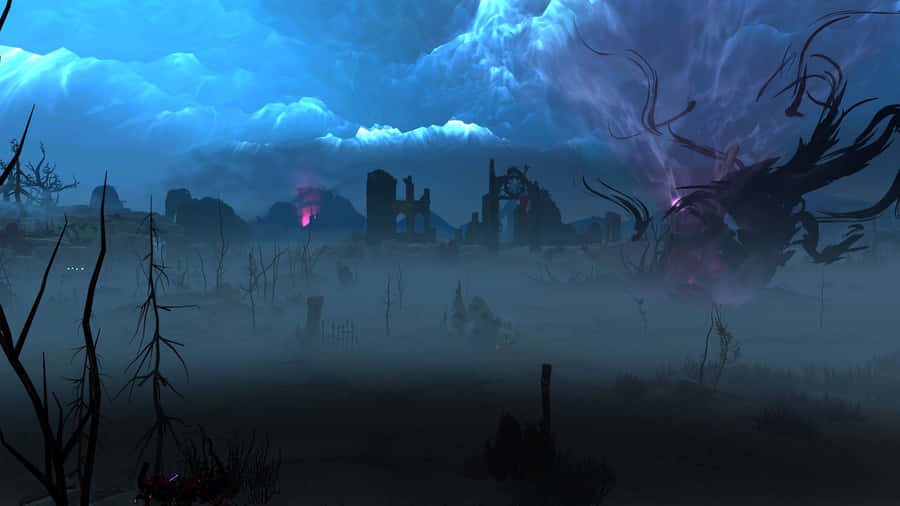 Singular Scary Graveyard [wallpaper] Wallpaper