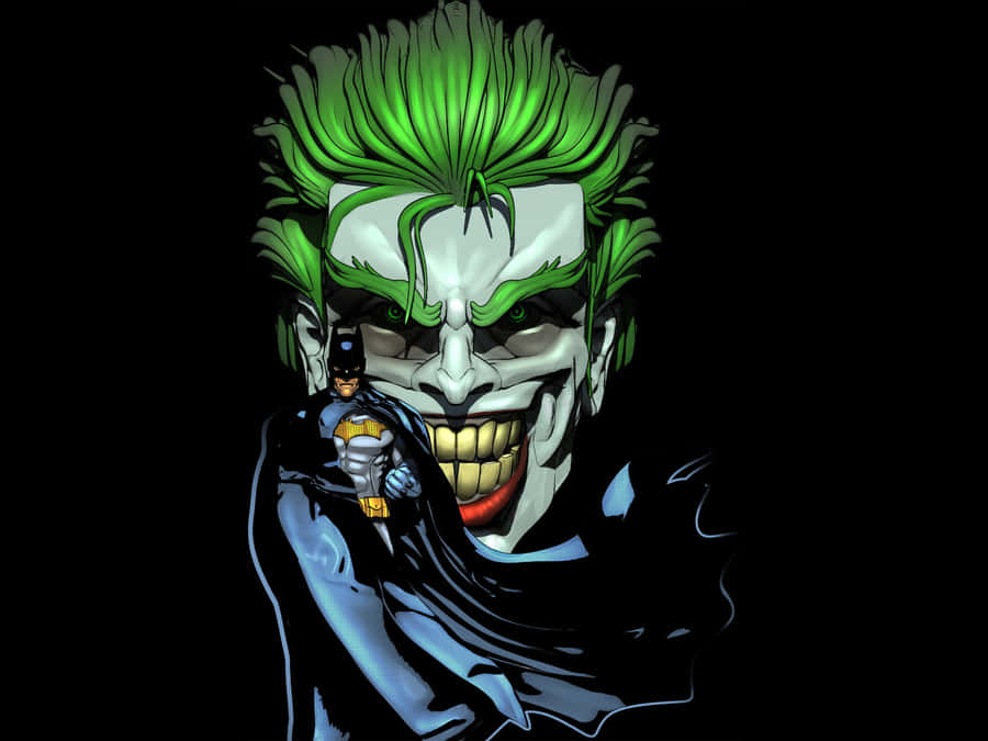 Sinister Evil Joker Grinning Menacingly Wallpaper