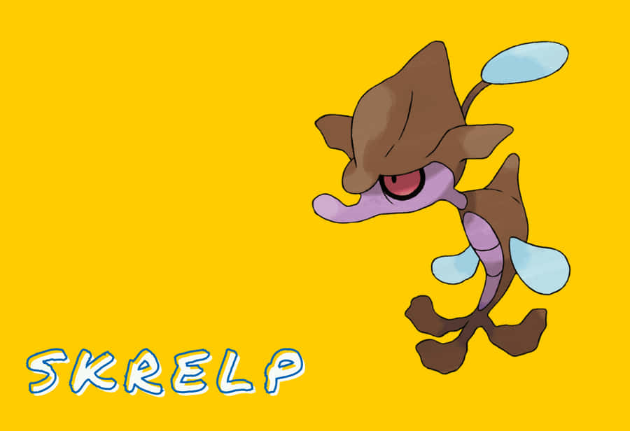 Skrelp On Yellow Background Wallpaper