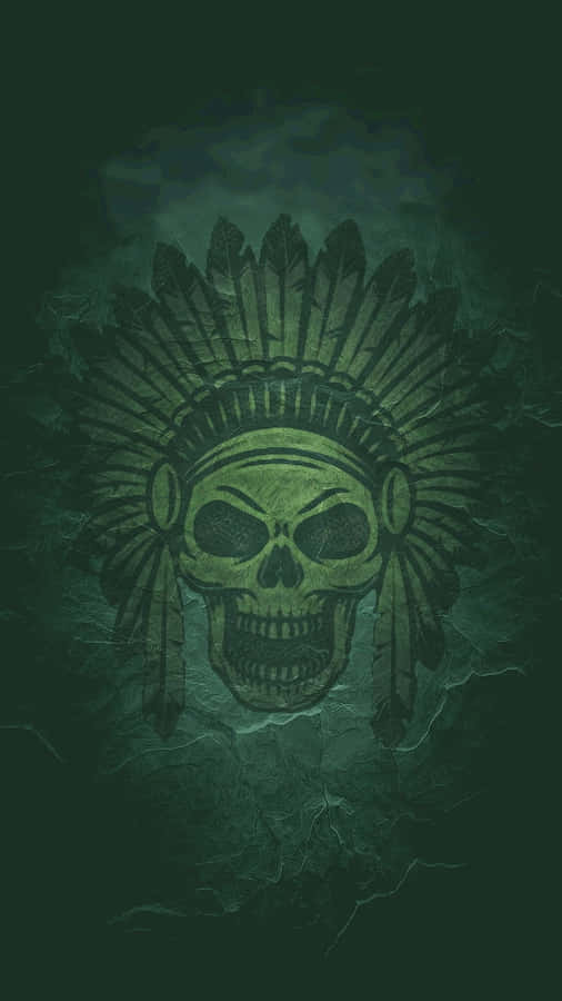 Skull And Native Headdress Wallpaper