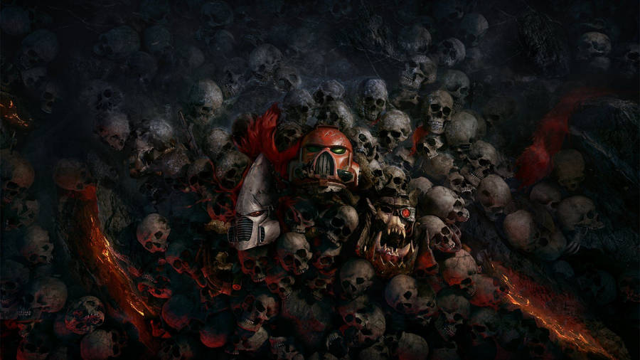 Skulls Warhammer 40000 Dawn Of War Wallpaper