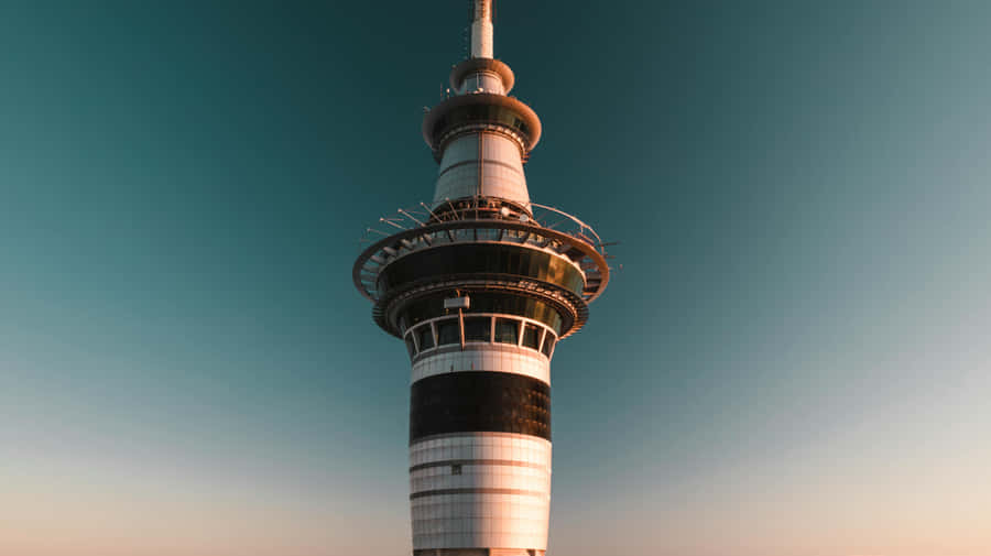 Sky Tower Auckland Dusk View Wallpaper