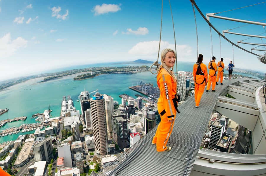 Sky Tower Auckland Edge Walk Experience Wallpaper