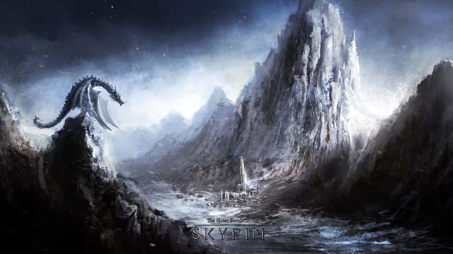 Skyrim Fan Poster Desktop Wallpaper