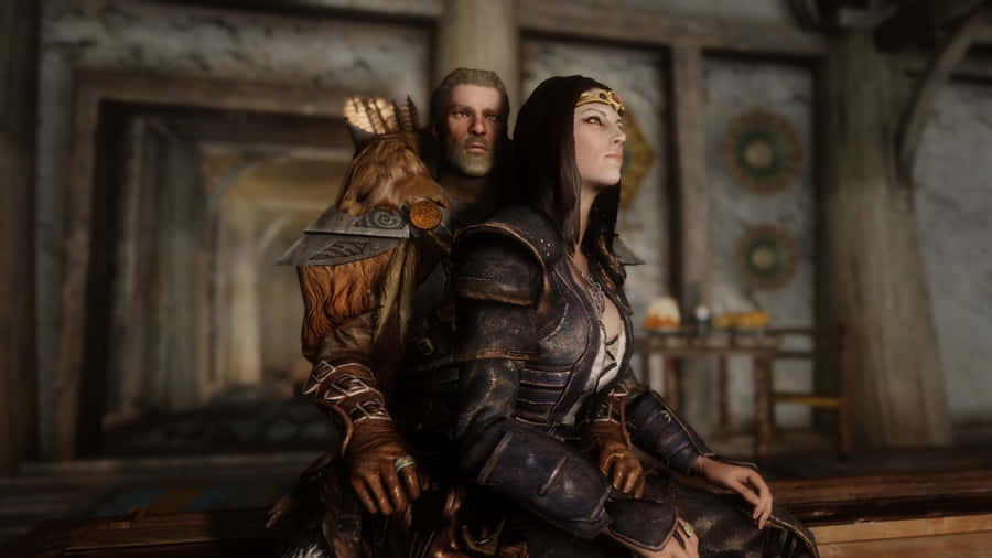 Skyrim Lydia - A Trusted Companion In Action Wallpaper