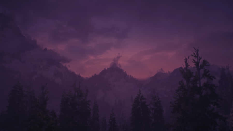 Skyrim Misty Dark Mountain Landscape Wallpaper