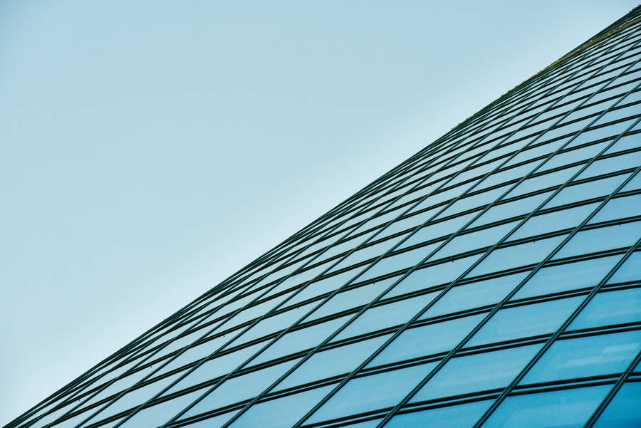 Skyscraper Teal Window Grids Wallpaper