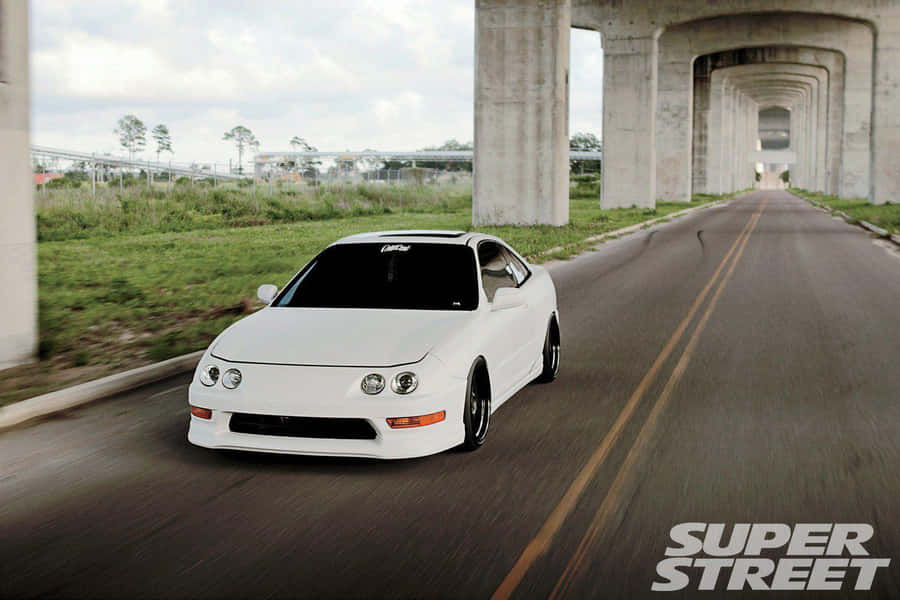 Sleek Acura Integra In A Stunning Setting Wallpaper