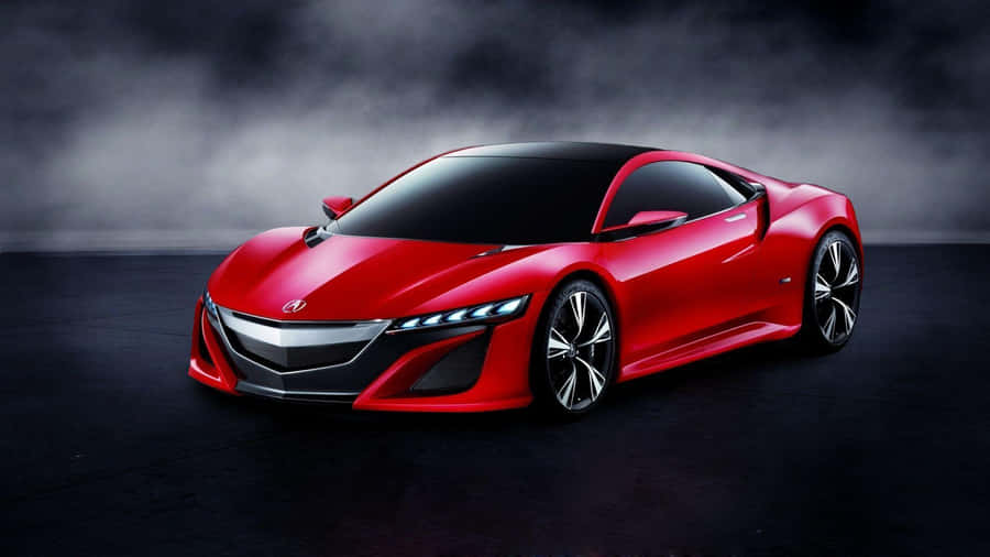 Sleek Acura Nsx In A Dramatic Night Setting Wallpaper
