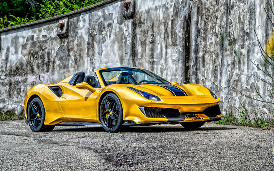 Sleek And Powerful Ferrari 488 Spider In Action Wallpaper