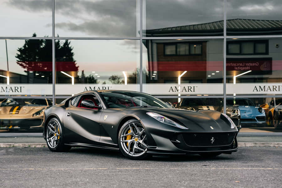Sleek And Powerful Ferrari 812 Superfast In Action Wallpaper