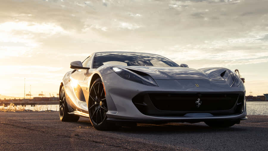 Sleek And Powerful Ferrari 812 Superfast In Action Wallpaper