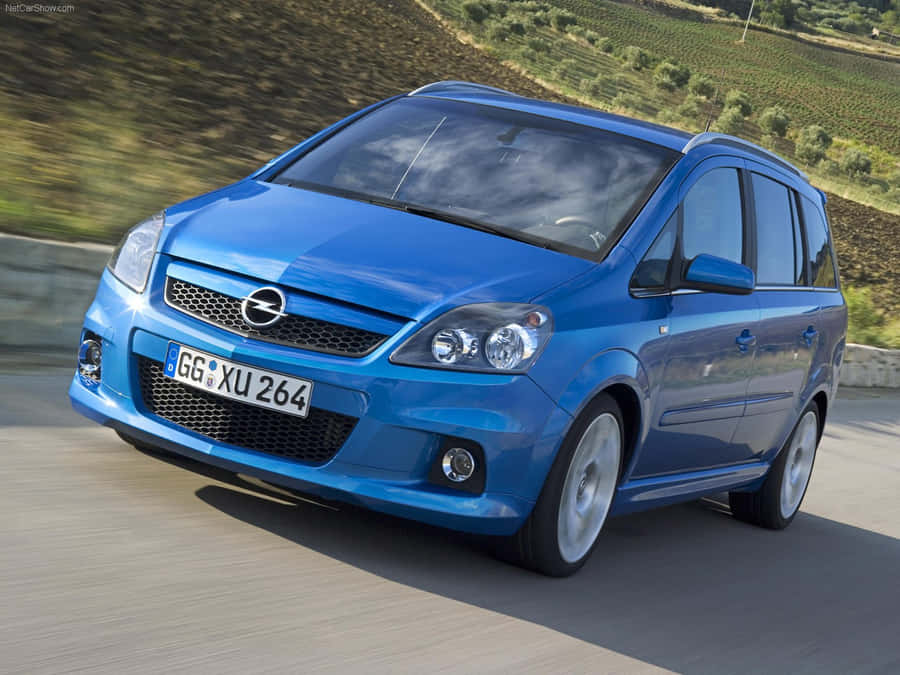 Sleek And Stunning Opel Zafira On The Road Wallpaper
