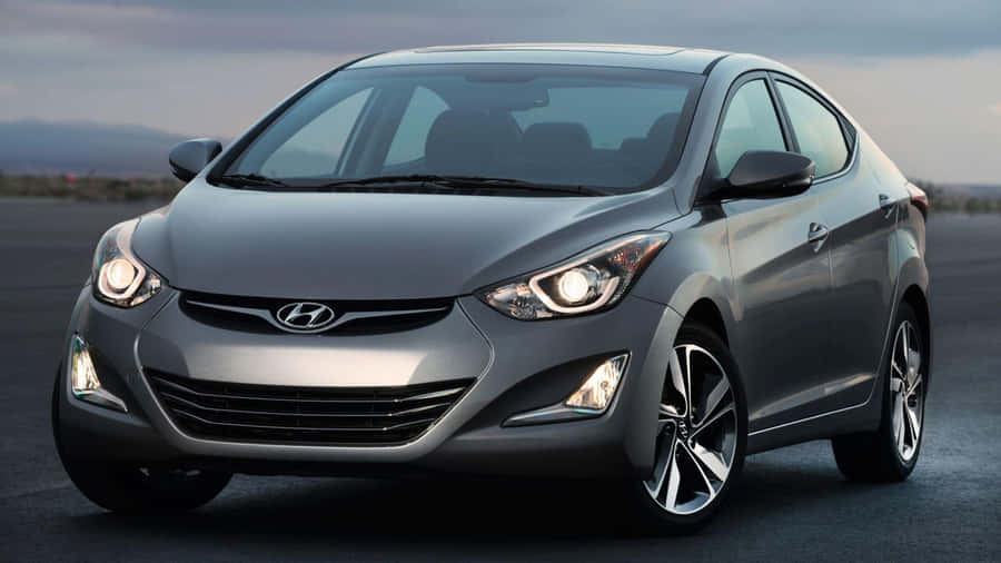 Sleek And Stylish Hyundai Elantra In Action Wallpaper