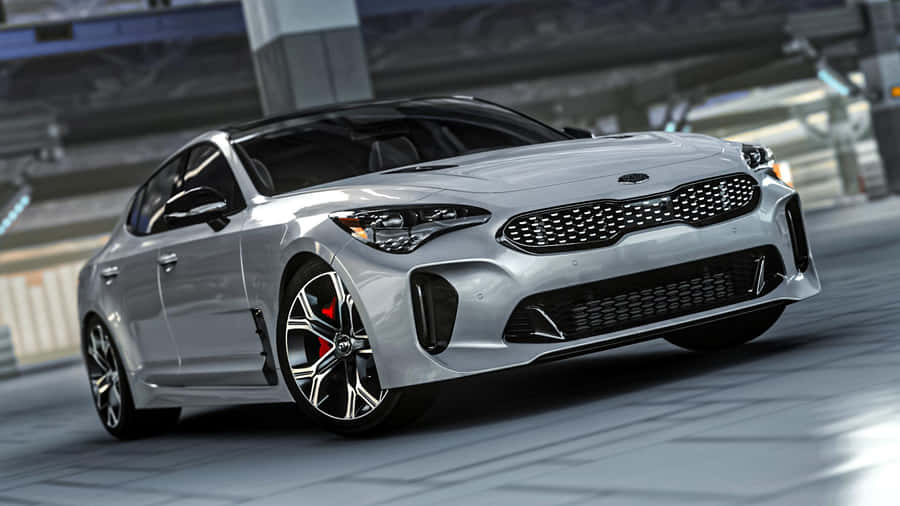 Sleek And Stylish Kia Stinger In Stunning Landscape Wallpaper