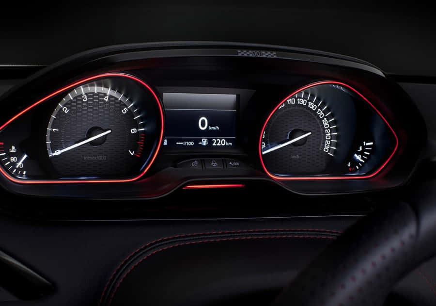 Sleek And Stylish Peugeot 208 In Action Wallpaper