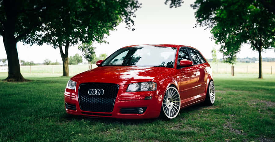 Sleek Audi A3 On The Road Wallpaper