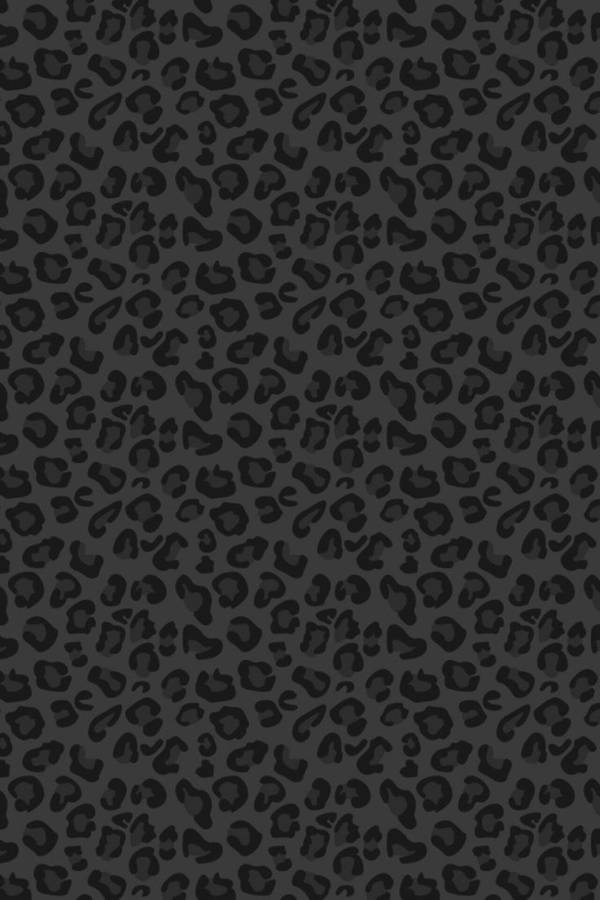 Sleek Black Leopard Print Wallpaper