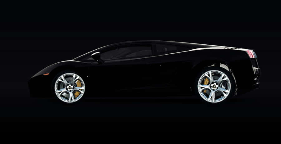 Sleek Black Sports Car Profile Wallpaper
