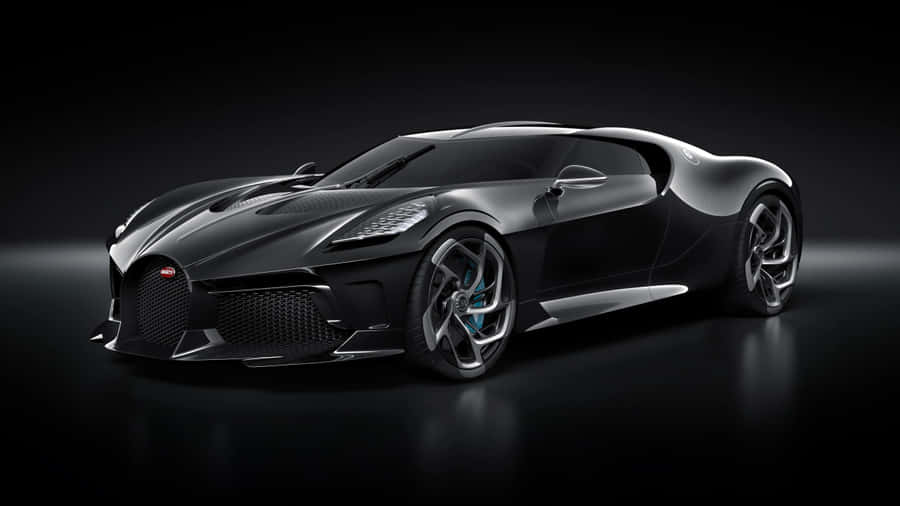 Sleek Black Sports Car Showcase Wallpaper
