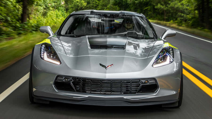Sleek Chevrolet Corvette Grand Sport In Action Wallpaper