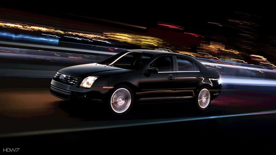 Sleek Ford Fusion In Action Wallpaper