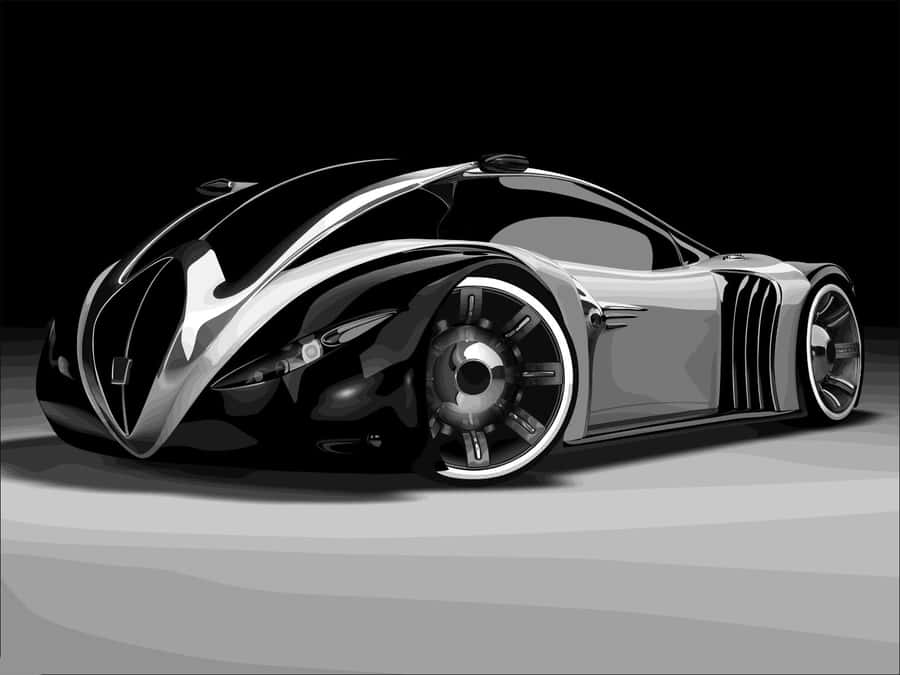 Sleek Futuristic Car Design Wallpaper
