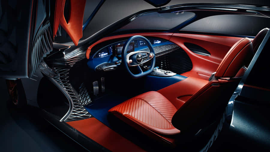 Sleek Genesis Essentia Concept Car In A Scenic Setting Wallpaper