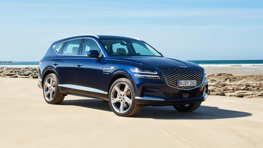 Sleek Genesis Essentia Concept Car In Action Wallpaper