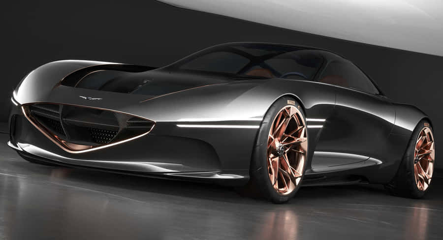 Sleek Genesis Essentia Concept Car In Motion Wallpaper