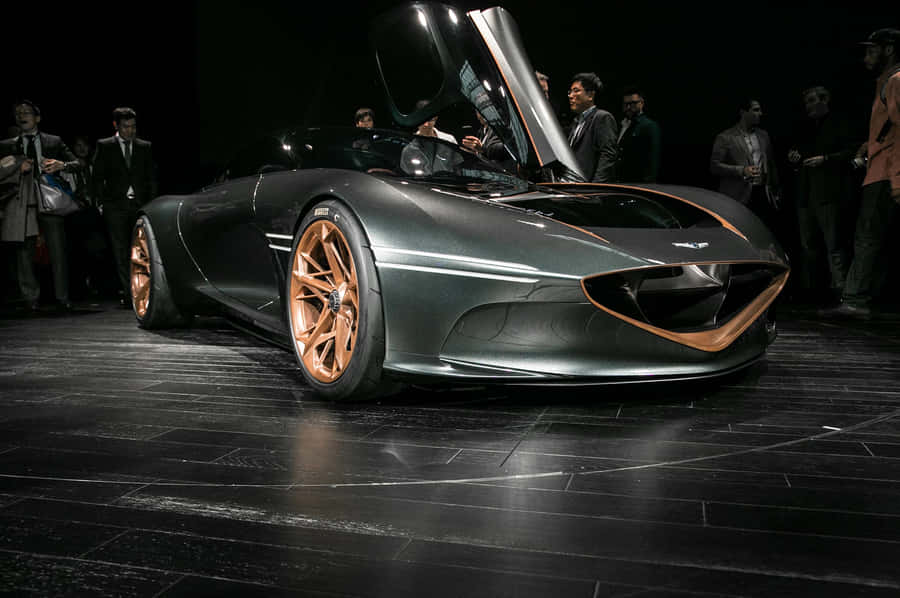 Sleek Genesis Essentia Concept Car On Display Wallpaper