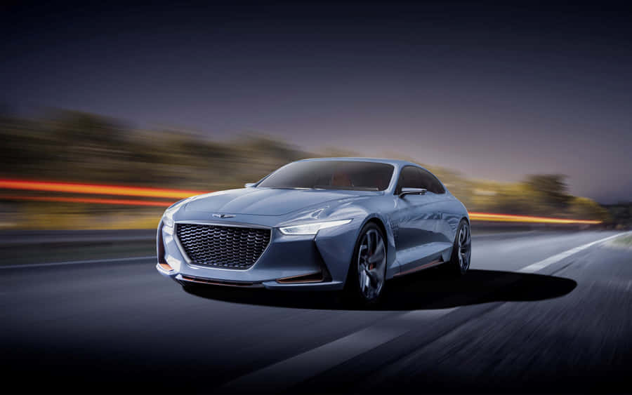 Sleek Genesis G70 On Open Road Wallpaper