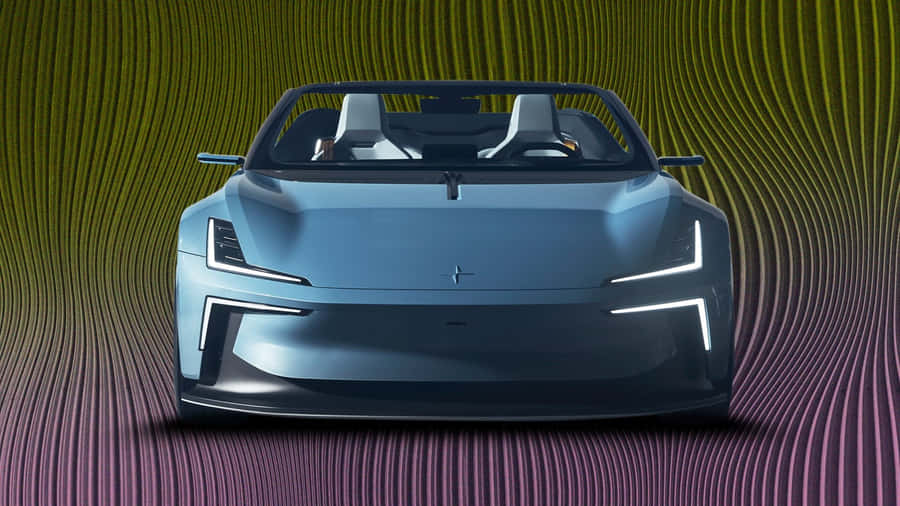 Sleek Hybrid Car On Road Wallpaper