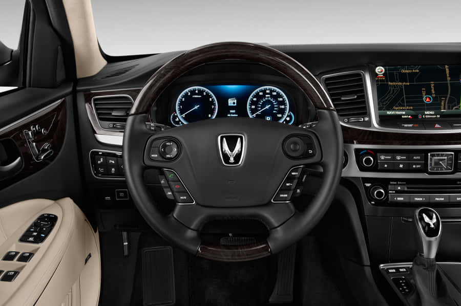 Sleek Hyundai Equus In Motion Wallpaper