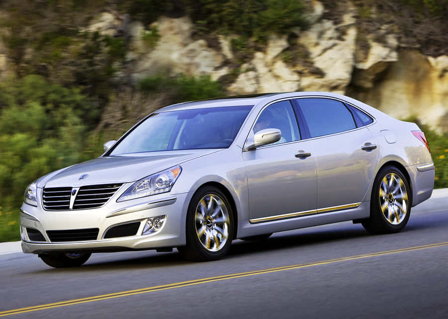 Sleek Hyundai Equus Sedan In Urban Setting Wallpaper