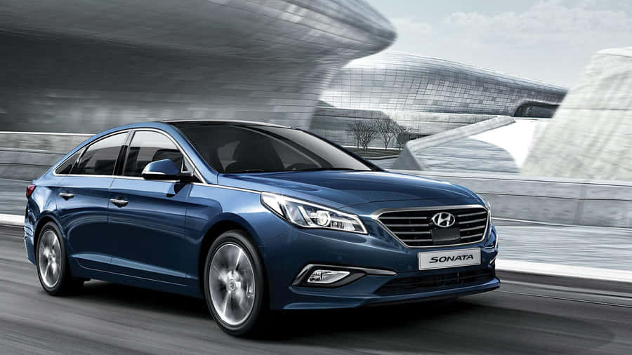 Sleek Hyundai Sonata In Urban Landscape Wallpaper