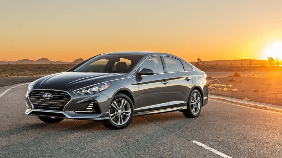 Sleek Hyundai Sonata In Urban Setting Wallpaper