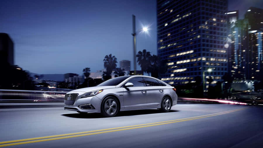 Sleek Hyundai Sonata On The Open Road Wallpaper