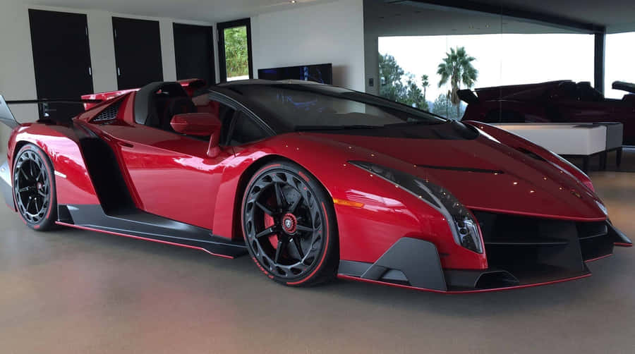 Sleek Lamborghini Veneno In Action Wallpaper