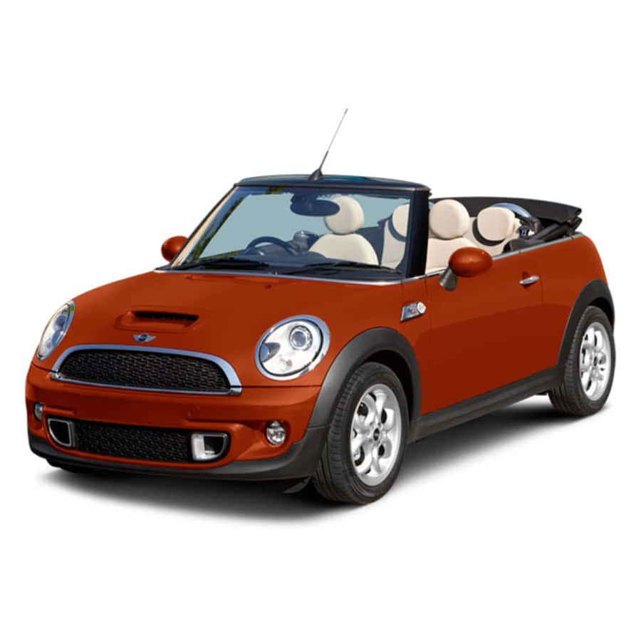 Sleek Mini Cooper Convertible In Vibrant Red Wallpaper